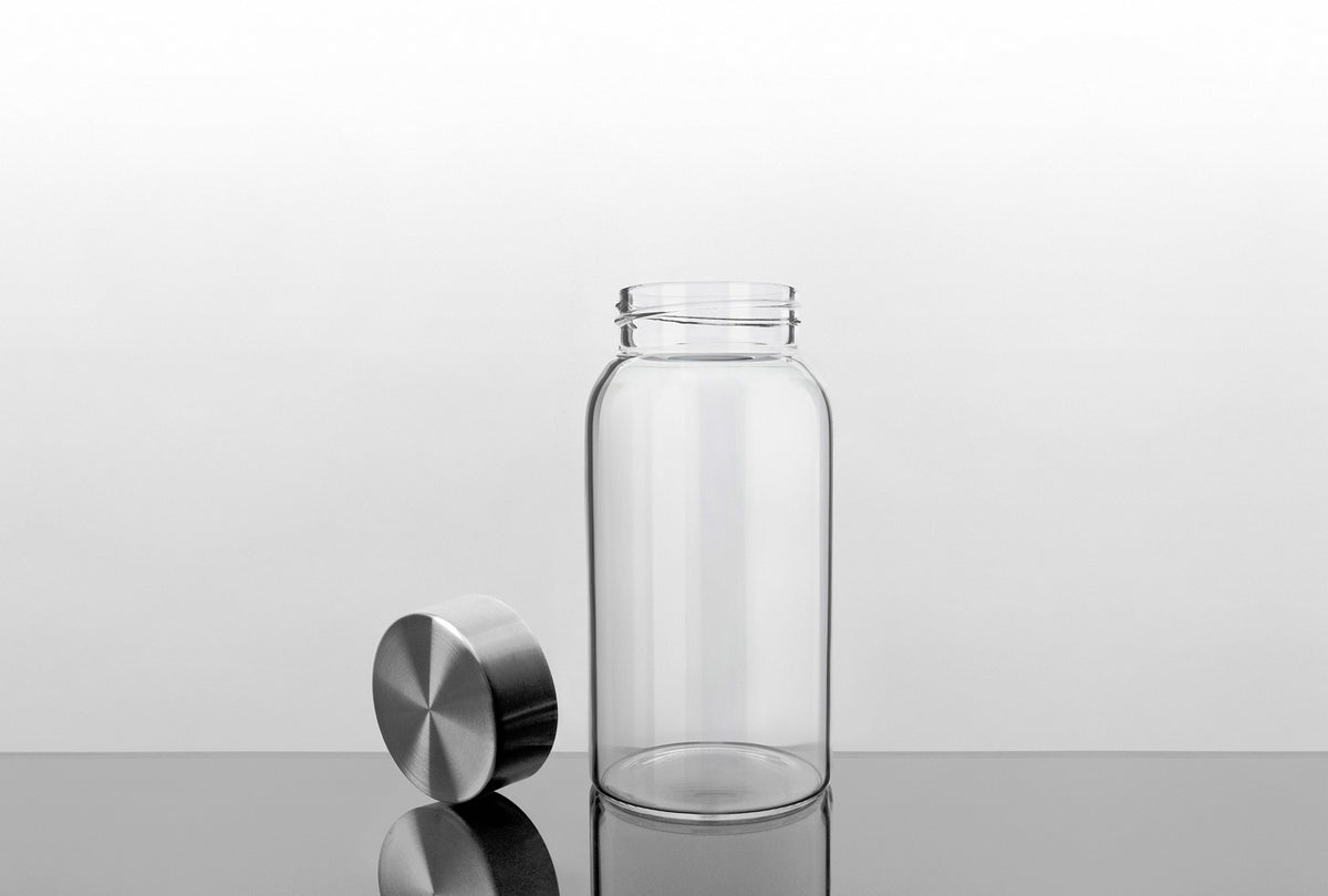 Buy Wholesale China Glass Water Bottle Wide Mouth Eco Friendly Water Glass  Bottle With Stainless Steel Lid & Glass Water Bottle at USD 2.3